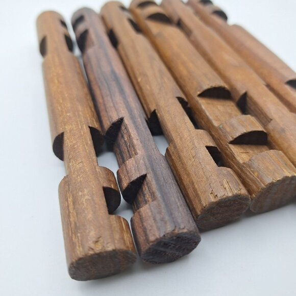 Lincoln Logs Wood Extra Notch Ends 6 Inch Vintage Build Construct 6 Piece Cabin - Picture 4 of 10